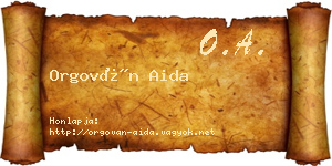 Orgován Aida névjegykártya